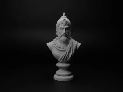 Indian Mughal Warrior Bust Chess 3D print model purchase