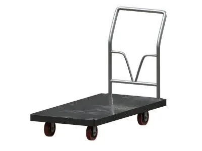 Black Cart Low-poly 3D model