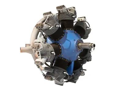 Radial Aircraft Engines  W670 3D model