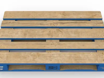 CHEP branded EUR pallet 3D model
