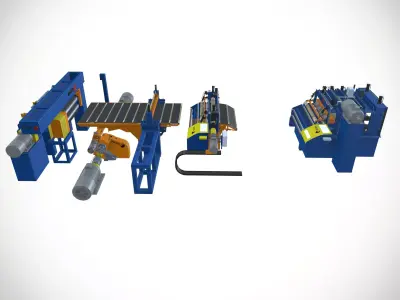 Fagor Metal Coil Slitting Line 3D model