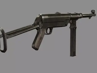 IMI Uzi Low-poly 3D model Low-poly 3D model