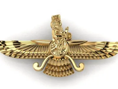 B-104 farvahar ahura mazda ancient iranian 3D print model