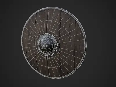 Round Shield 1 Low-poly 3D model
