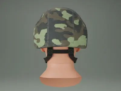helmet with cover Low-poly 3D model