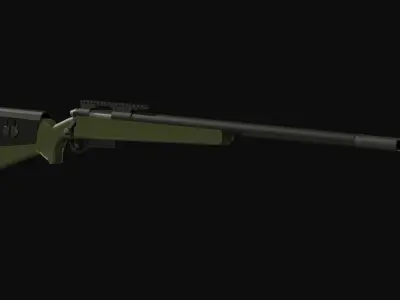 M40 Sniper Rifle Low Poly Low-poly 3D model