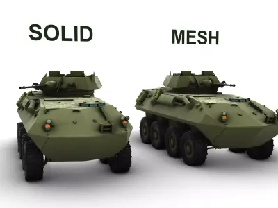 LAV 25 Armored amphibious reconaissance vehicle  3D model