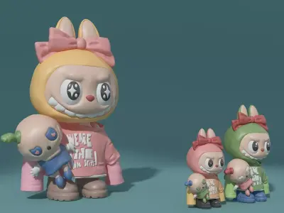 Labubu 02 3D model purchase
