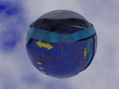 Old Y2J Sphere Low-poly 3D model