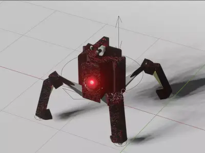 Box Spider Low-poly 3D model