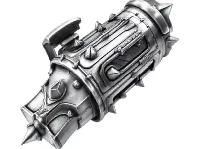 Sharp Steel Gauntlet Low-poly 3D model