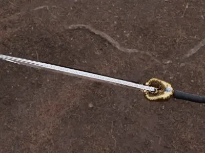 Serpent Sword Low-poly 3D model purchase