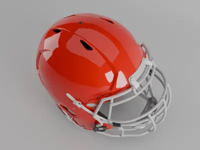 American Football Helmet 3D model get