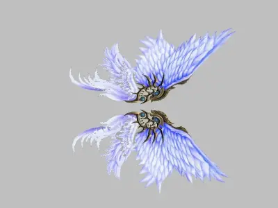 Purple2 Wing Low-poly 3D model