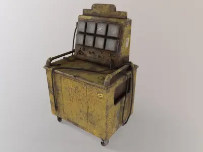 Garage diagnostic cart Low-poly 3D model