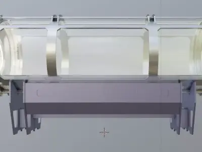 sci-fi sleeping or hybernation chamber pod Low-poly 3D model