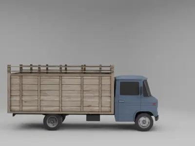 Mercedes Benz T2 Low-poly 3D model