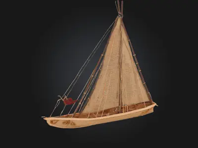 Model Dhow Sailboat  A Traditional Maritime Beauty 3D model