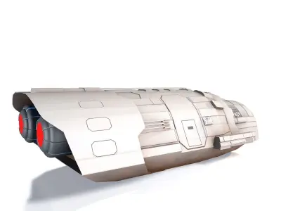 spaceship Free low-poly 3D model