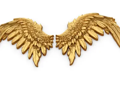 Wings Printable carved decor 09 3D model