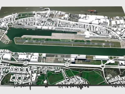 London City airport United Kingdom 3D model