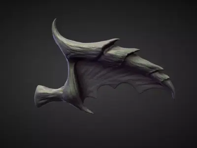 WING40 high poly sculpt 3D model