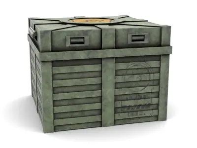 Case for Transportation of Radiation Substances Low-poly 3D model