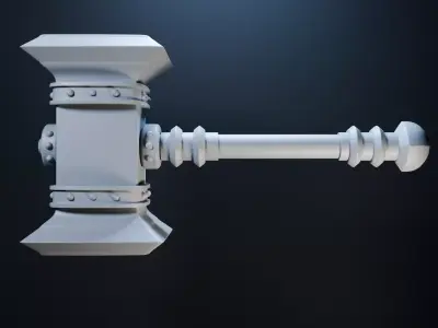 Fantasy Warhammer Low-poly 3D model