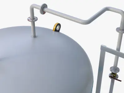 Chemical storage cylinder 3D model