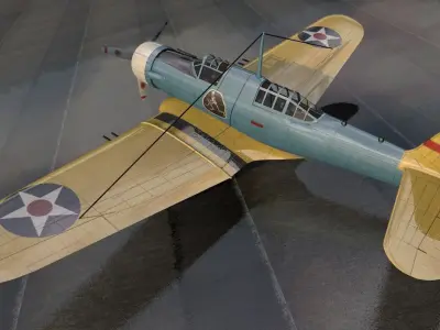 Northrop A-17A Nomad 3D model