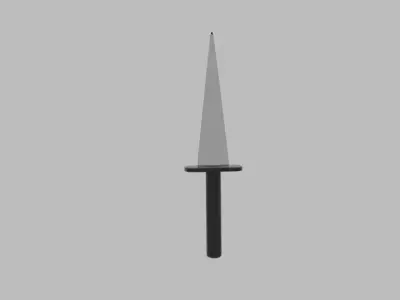 Low Poly Knife 6 sword Free low-poly 3D model