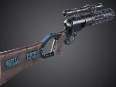 EE-3 Carbine Rifle Low-poly 3D model