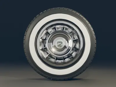 Vintage 1959-60 Cadillac Wheels 3D model