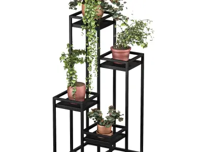 Metal Plant Set 14 3D model