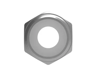 Straight Connector 1-2 NPT Male  Low-poly 3D model