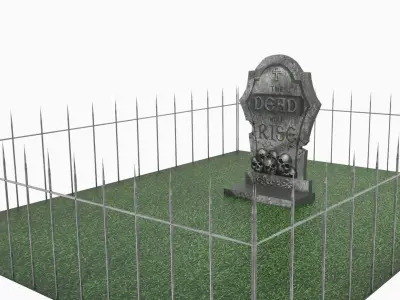 Graveyard  Low-poly 3D model