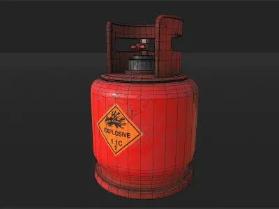 Gas Bag Low-poly 3D model