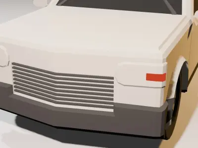Sleek Lowpoly Cruiser  A Stylish 3D Car Model Free 3D model