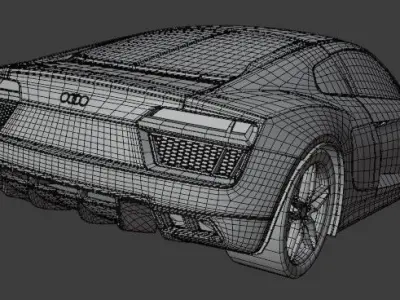 AudiR8 audi sports car Free 3D model