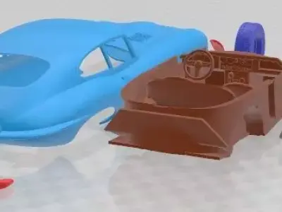 Jaguar E type 1962 Printable Car  3D print model
