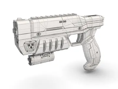 Sci-Fi Blaster 3D model
