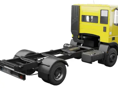Iveco Eurocargo 100E18 2001 Chassis Low-poly 3D model