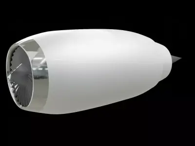 plane engine Low-poly 3D model