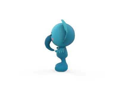 Character005 Elephant Animal Low-poly 3D model