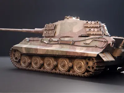Panzer VI Tiger II - WW2 German Heavy Tank 3D model