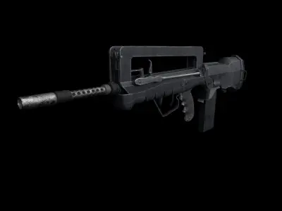 low poly game ready weapon asset Low-poly 3D model