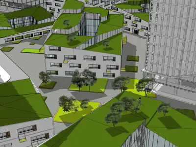 SU model of high-tech zone office building 3D model