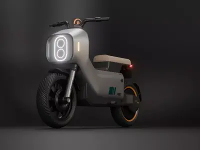 Futuristic Electric bike - Mini EV Bike 3D model