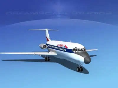 Douglas DC-9-20 Allegheny Airlines  3D model