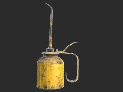 Vintage Oilcan Rusty PBR Game Ready Low-poly 3D model